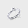 Double Prong Engagement Ring in Platinum (0.4 ct.)