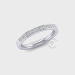 Princess Cut Channel Set Diamond Ring in Platinum (0.42 ct.)