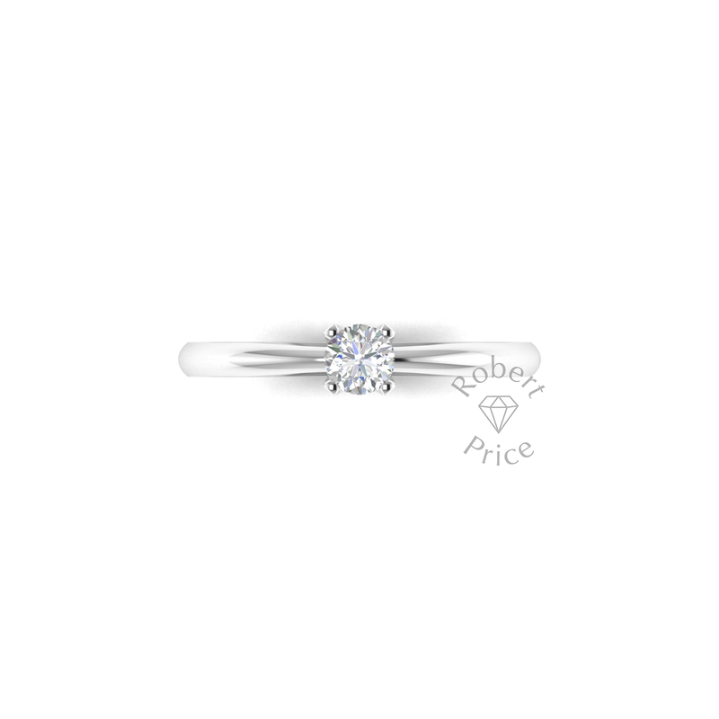 Dainty Engagement Ring in Platinum (0.25 ct.)