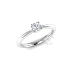 Dainty Engagement Ring in Platinum (0.33 ct.)