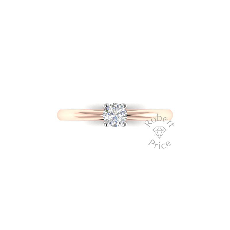 Dainty Engagement Ring in 18ct Rose Gold (0.33 ct.)