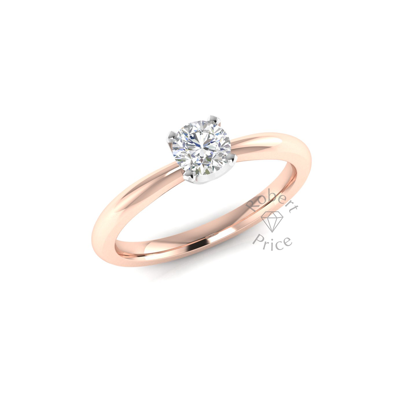 Dainty Engagement Ring in 18ct Rose Gold (0.4 ct.)