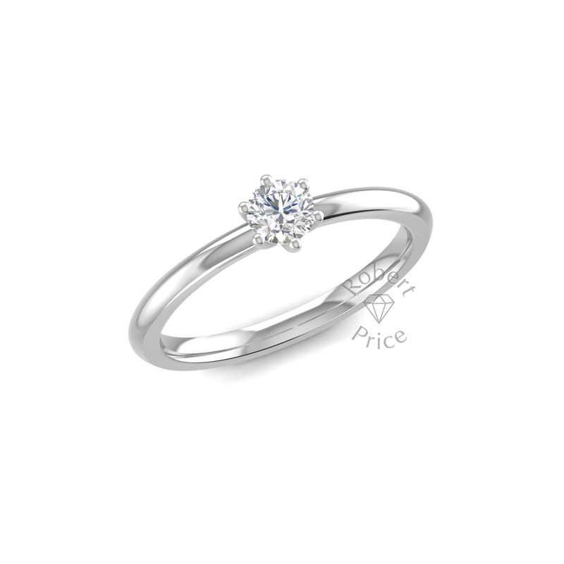 Petite Six Claw Engagement Ring in Platinum (0.25 ct.)