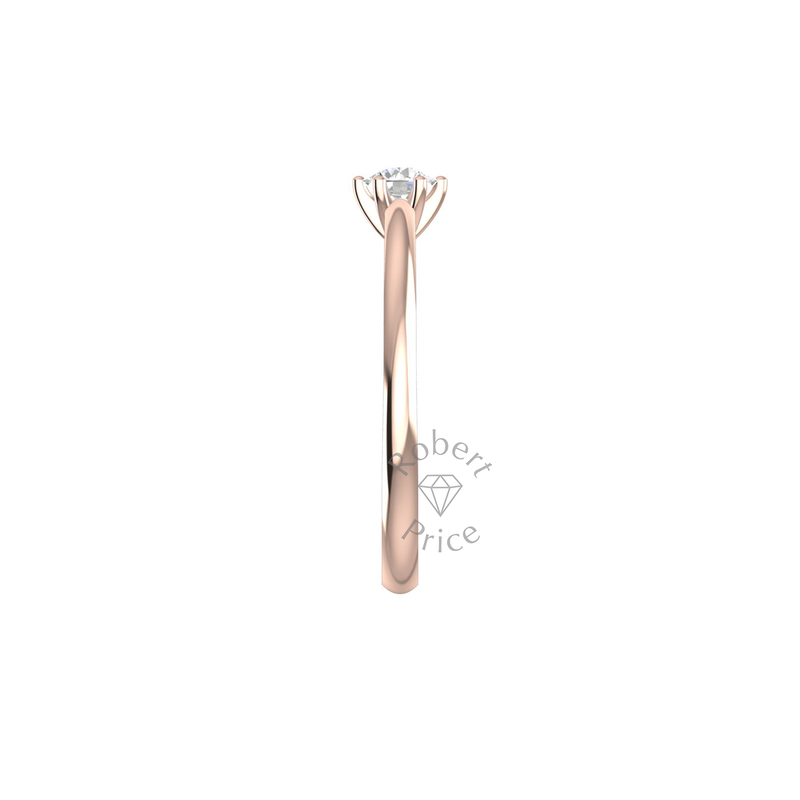 Petite Six Claw Engagement Ring in 18ct Rose Gold (0.25 ct.)