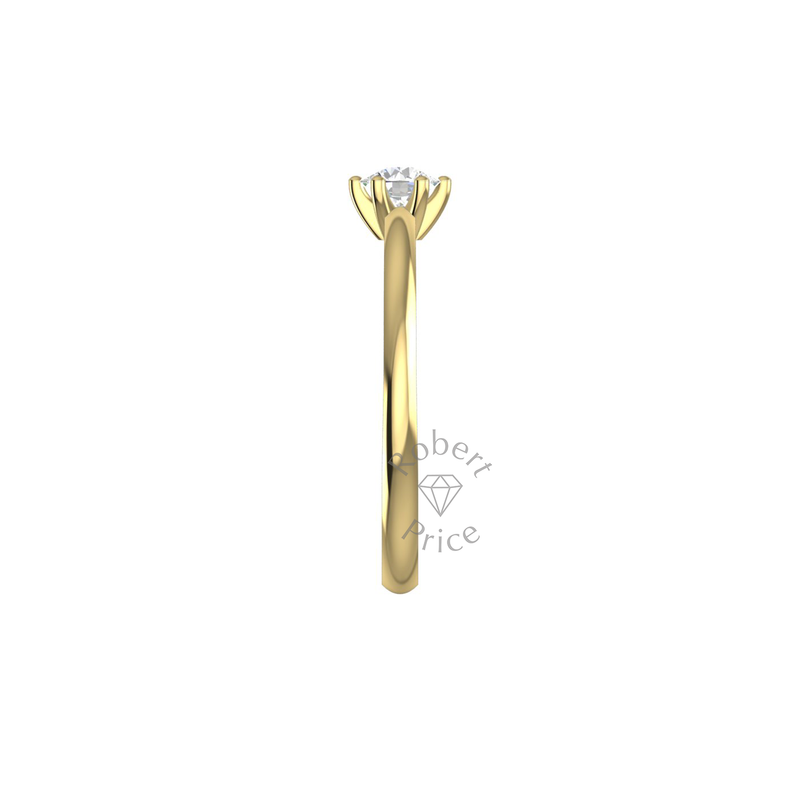 Petite Six Claw Engagement Ring in 18ct Yellow Gold (0.33 ct.)