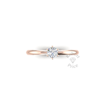 Petite Six Claw Engagement Ring in 18ct Rose Gold (0.33 ct.)