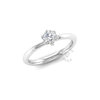 Petite Six Claw Engagement Ring in 18ct White Gold (0.4 ct.)