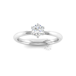 Petite Six Claw Engagement Ring in Platinum (0.4 ct.)