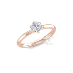 Petite Six Claw Engagement Ring in 18ct Rose Gold (0.5 ct.)