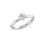 Petite Six Claw Engagement Ring in 18ct White Gold (0.5 ct.)