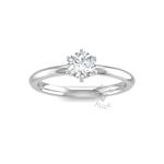 Petite Six Claw Engagement Ring in Platinum (0.5 ct.)