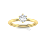 Petite Six Claw Engagement Ring in 18ct Yellow Gold (0.5 ct.)