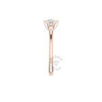 Petite Six Claw Engagement Ring in 18ct Rose Gold (0.5 ct.)