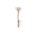 Petite Six Claw Engagement Ring in 18ct Rose Gold (0.6 ct.)