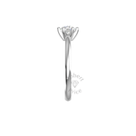 Petite Six Claw Engagement Ring in 18ct White Gold (0.6 ct.)