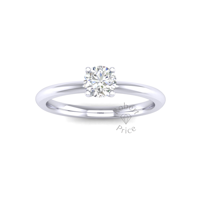 Petite Engagement Ring in 18ct White Gold (0.4 ct.)