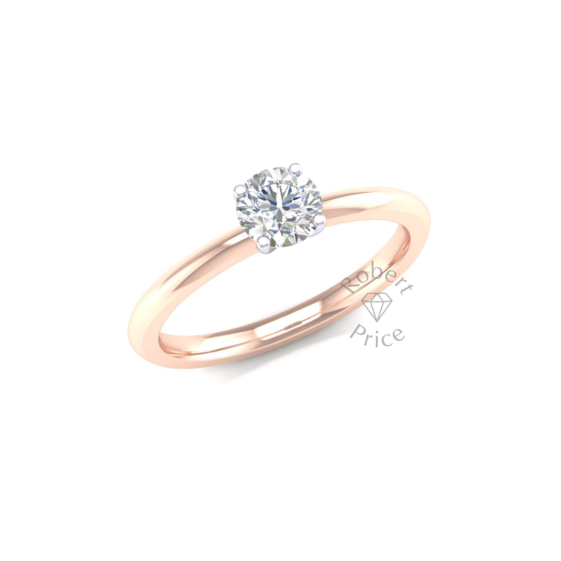 Petite Engagement Ring in 18ct Rose Gold (0.5 ct.)