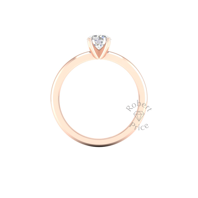 Petite Engagement Ring in 18ct Rose Gold (0.6 ct.)
