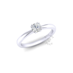 Double Prong Engagement Ring in Platinum (0.33 ct.)
