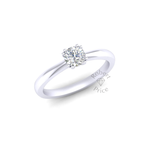 Double Prong Engagement Ring in Platinum (0.4 ct.)