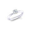 Double Prong Engagement Ring in Platinum (0.5 ct.)