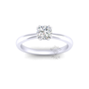 Double Prong Engagement Ring in Platinum (0.5 ct.)