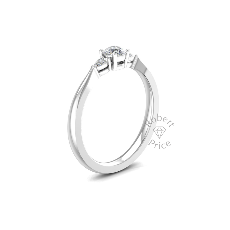 Melody Engagement Ring in 18ct White Gold (0.37 ct.)