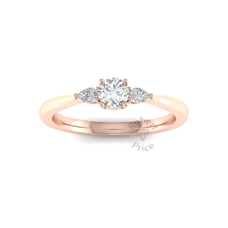 Melody Engagement Ring in 18ct Rose Gold (0.37 ct.)