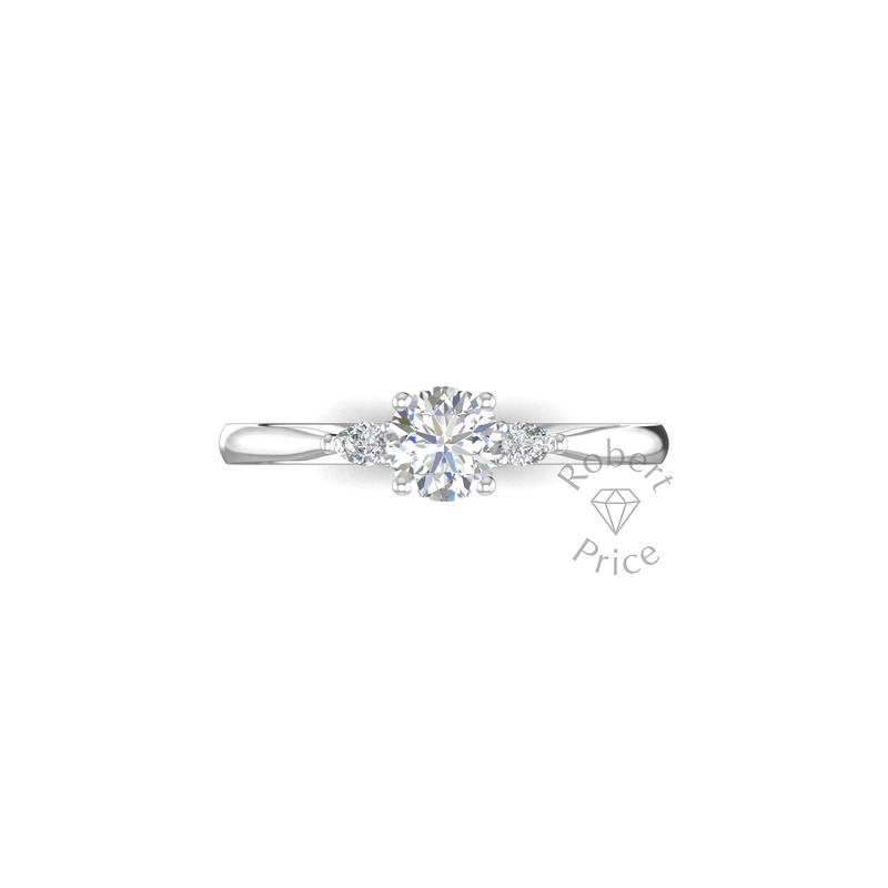 Melody Engagement Ring in 18ct White Gold (0.72 ct.)