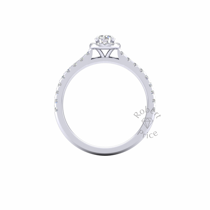 Luna Engagement Ring in 18ct White Gold (0.6 ct.)