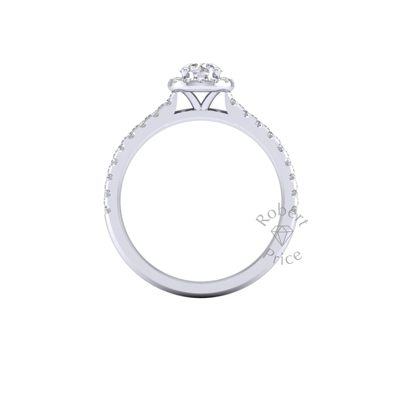 Luna Engagement Ring in 18ct White Gold (0.67 ct.)