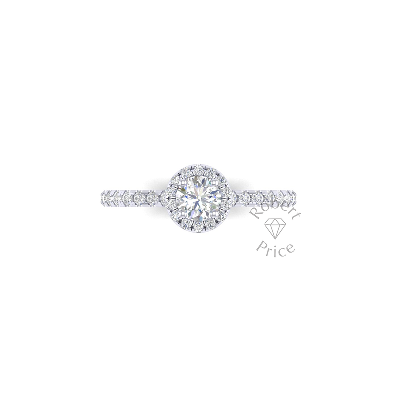 Luna Engagement Ring in 18ct White Gold (0.67 ct.)