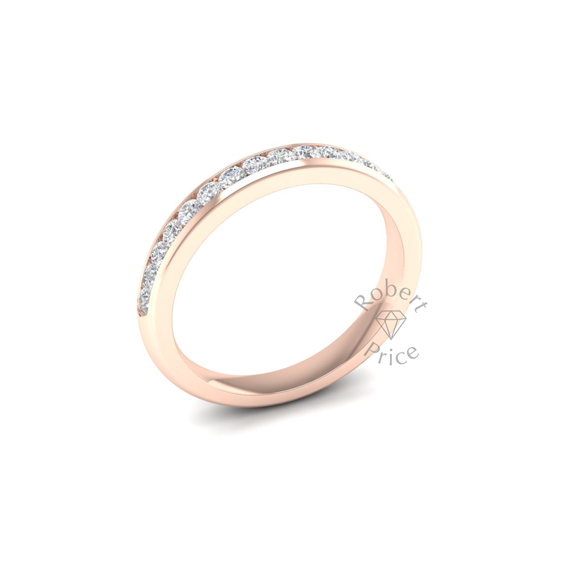 Channel Set Diamond Ring in 18ct Rose Gold (0.45 ct.)