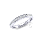 Channel Set Diamond Ring in 18ct White Gold (0.45 ct.)