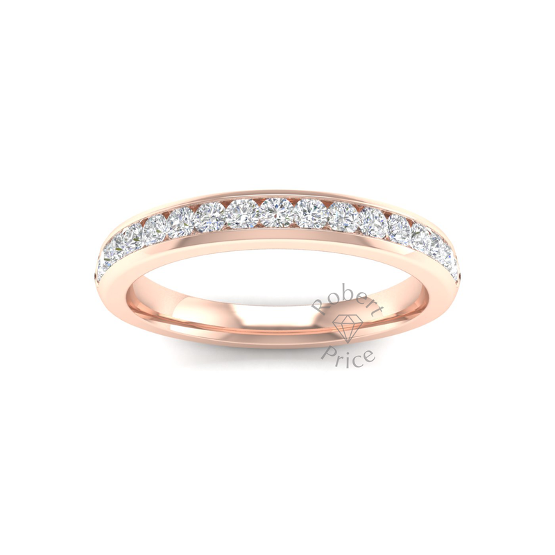 Channel Set Diamond Ring in 18ct Rose Gold (0.45 ct.)