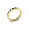 Channel Set Diamond & Sapphire Ring in 18ct Yellow Gold (0.59 ct.)