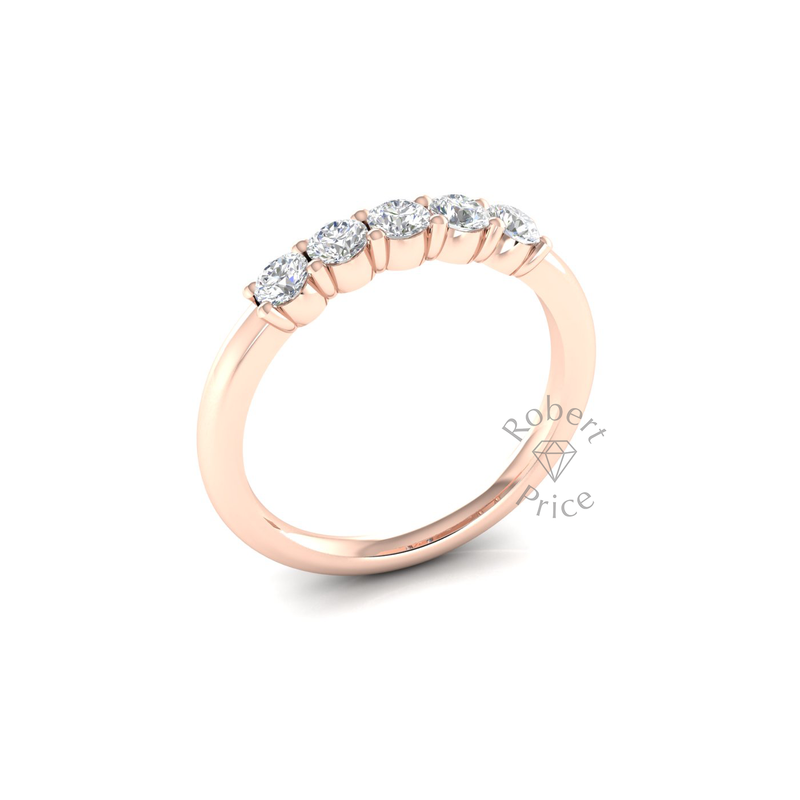 Claw Set Diamond Ring in 18ct Rose Gold (0.5 ct.)