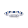 Claw Set Diamond & Sapphire Ring in 18ct White Gold (0.7 ct.)