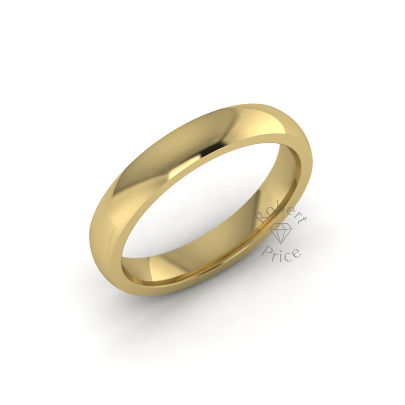 Classic Deluxe Wedding Ring in 9ct Yellow Gold (4mm)
