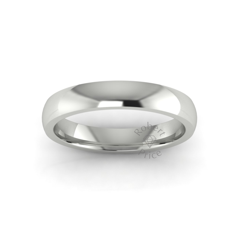 Classic Deluxe Wedding Ring in 18ct White Gold (4mm)