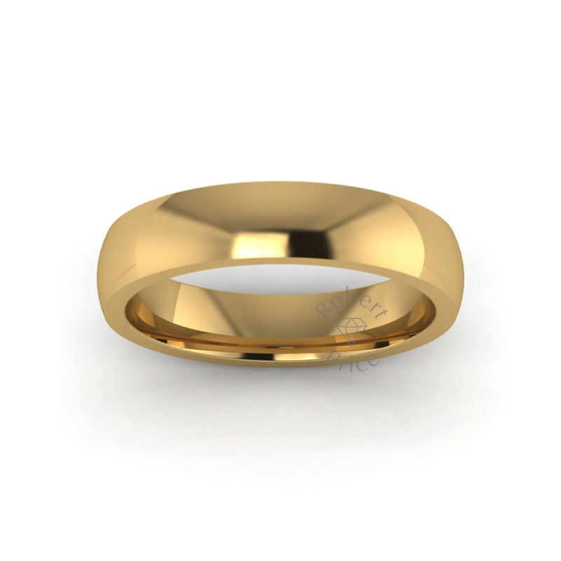 Classic Deluxe Wedding Ring in 18ct Yellow Gold (5mm)