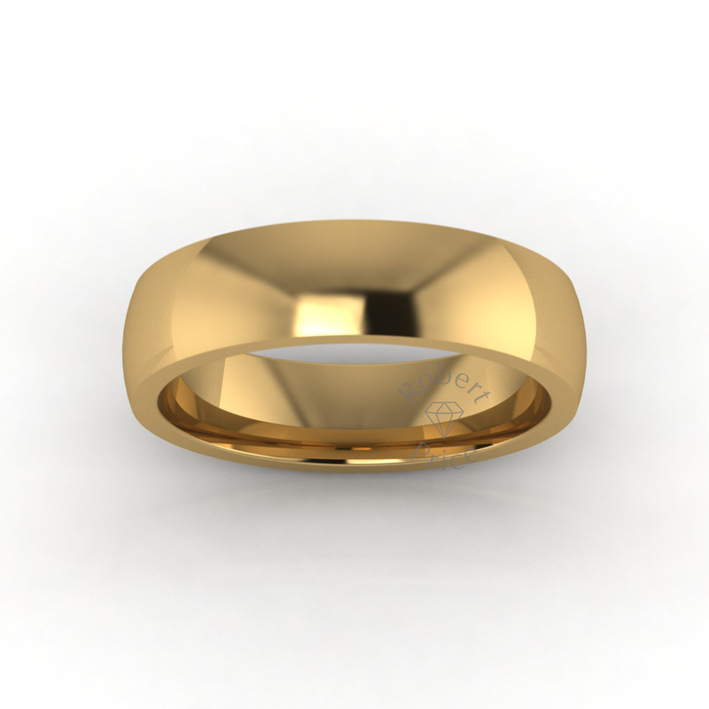 Classic Deluxe Wedding Ring in 18ct Yellow Gold (6mm)