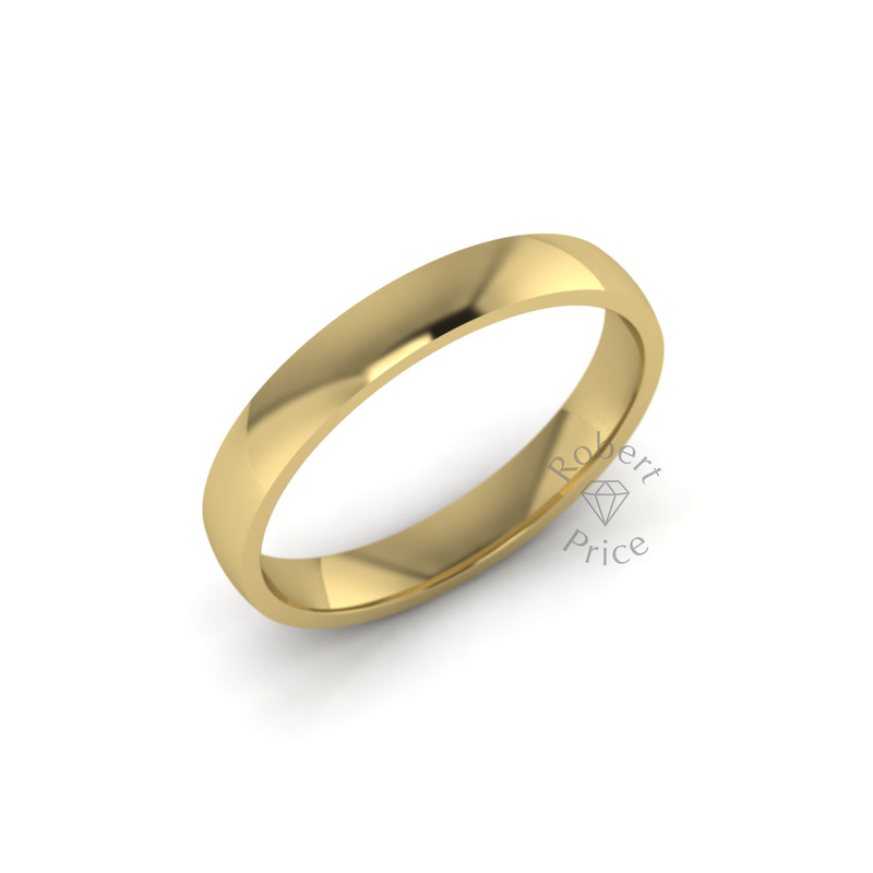Classic Standard Wedding Ring in 9ct Yellow Gold (4mm)