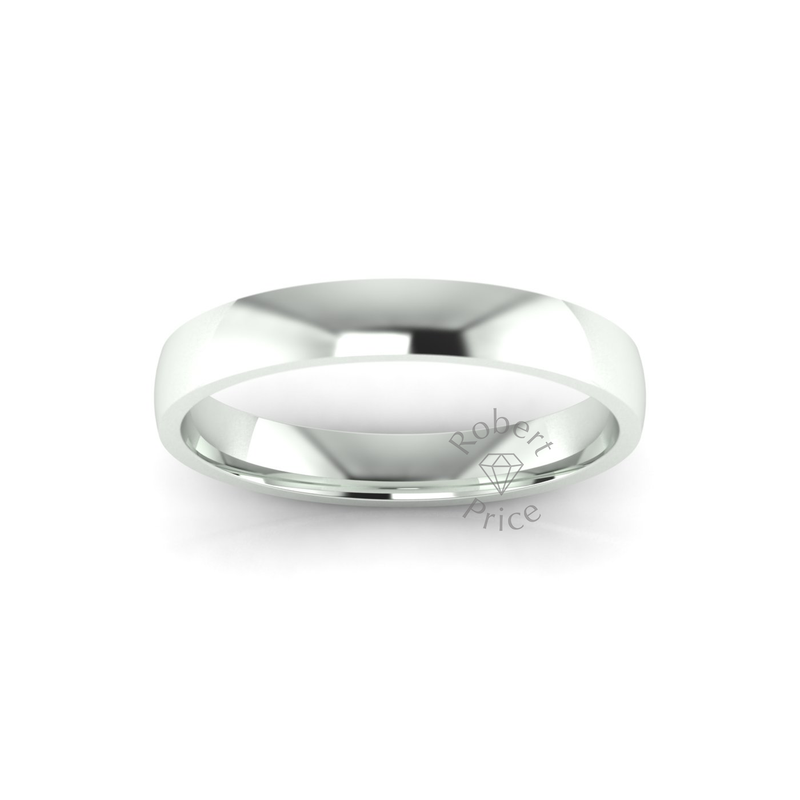 Classic Standard Wedding Ring in 9ct White Gold (4mm)