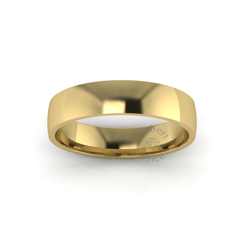 Classic Standard Wedding Ring in 9ct Yellow Gold (5mm)