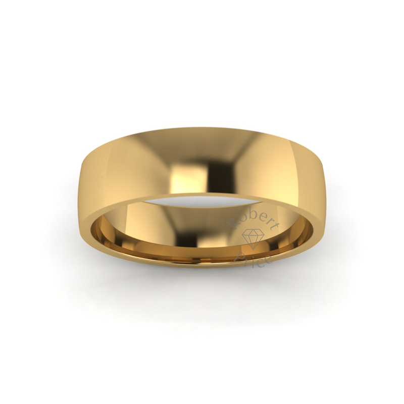 Classic Standard Wedding Ring in 18ct Yellow Gold (6mm)