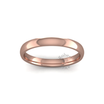 Classic Heavy Wedding Ring in 9ct Rose Gold (3mm)