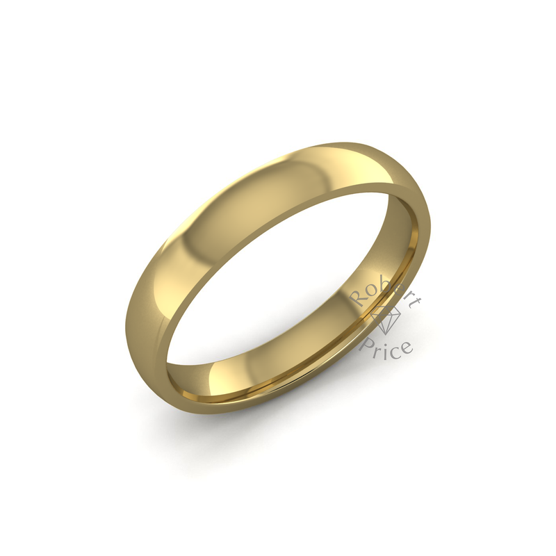 Classic Heavy Wedding Ring in 9ct Yellow Gold (4mm)