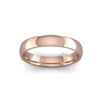 Classic Heavy Wedding Ring in 18ct Rose Gold (4mm)