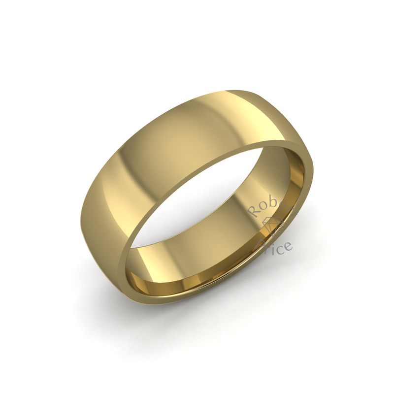 Classic Heavy Wedding Ring in 9ct Yellow Gold (7mm)